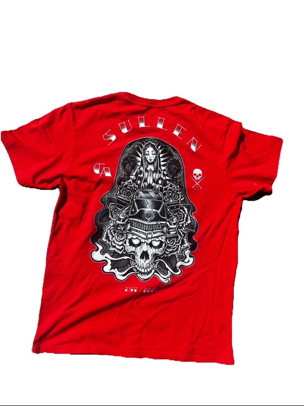 Sullen Art Collective Ghost Rider Red Graphic Tshirt Size Large